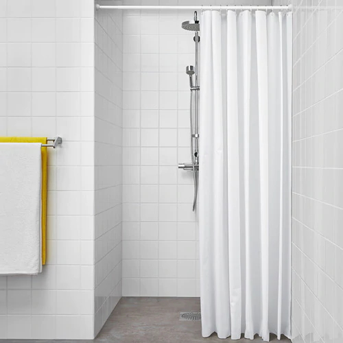 BJÄRSEN - Rèm tắm 180 x 200cm/Shower curtain, white