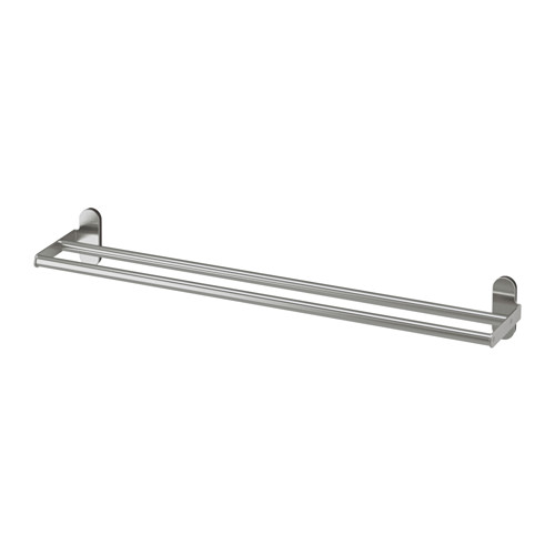 BROGRUND - Thanh treo khăn 2 nan  67cm/Wall shelf with towel rail, stainless steel