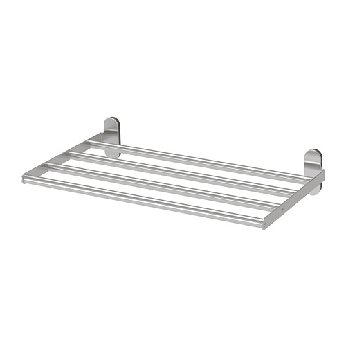 BROGRUND - Thanh treo khăn 4 nan 47cm/Wall shelf with towel rail, stainless steel