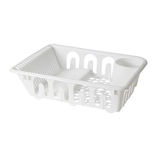FLUNDRA - Giá để bát đĩa nhựa màu trắng