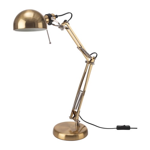 FORSÅ - Đèn bàn học/Work lamp, brass-colour