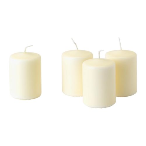 HEMSJÖ - Nến trụ 4c /Unscented block candle