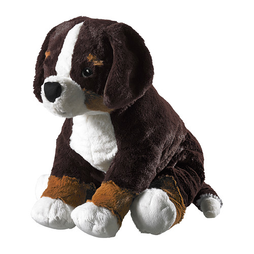 HOPPIG  - Chó bông/Soft toy, dog black, white