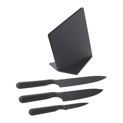 JÄMFÖRA - Bộ dao 3c & khay/Knife block with 3 knives