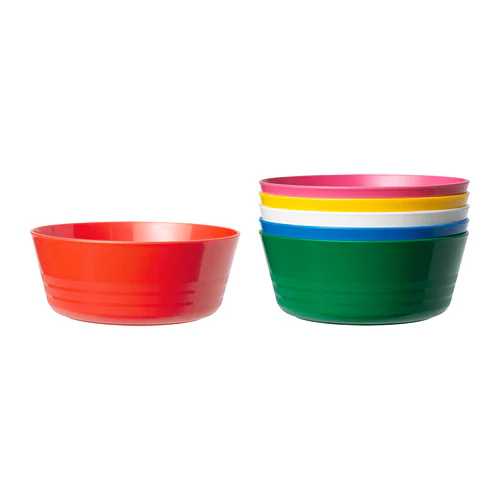 KALAS - Cốc bát nhựa 6c/Bowl, multicolour