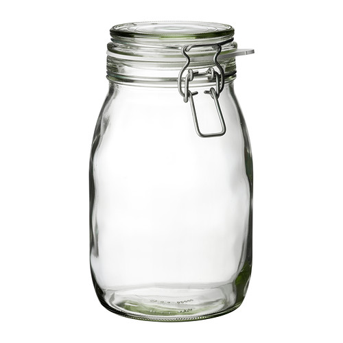 KORKEN - Lọ nắp doăng 1.8l/Jar with lid, clear glass