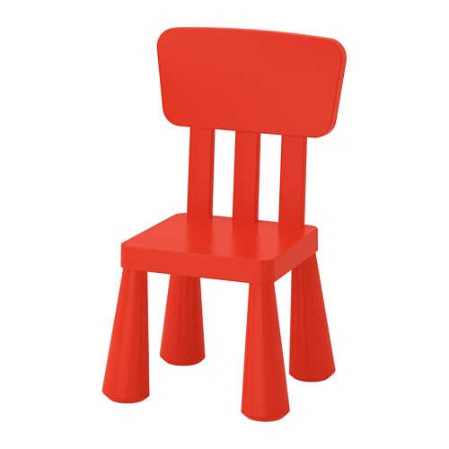 MAMMUT- Ghế tựa lưng/Children's chair, in/outdoor, red