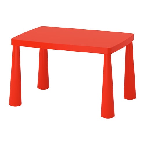 MAMMUT - Bàn nhựa 77x55 cm/Children's table, in/outdoor red