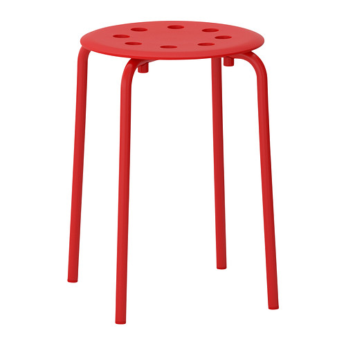 MARIUS - Ghế đôn / Stool, red