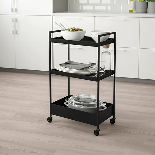 NISSAFORS - Xe đẩy 3 tầng/Trolley, black