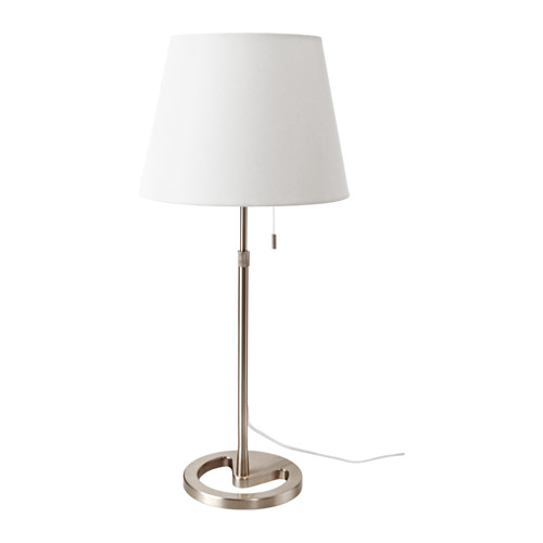 NYFORS - Đèn bàn/Table lamp, nickel-plated white