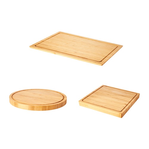 OLEBY - Bộ thớt tre 3c / Chopping board, set of 3, bamboo