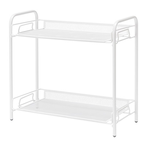 TEVALEN - kệ 2 tầng/Storage unit, white