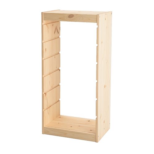 TROFAST - Bộ khung tủ gỗ/Frame, light white stained pine