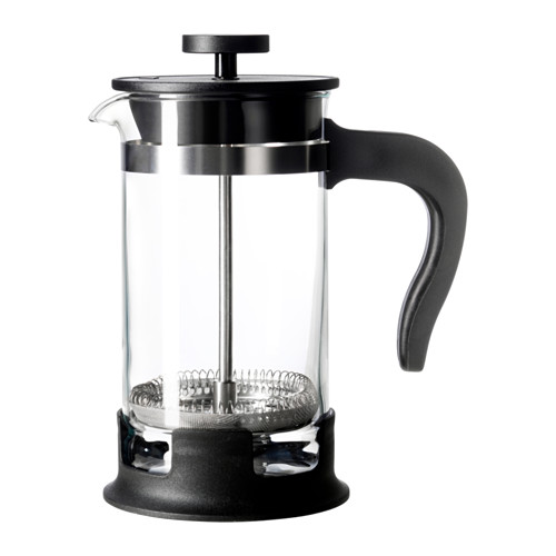 UPPHETTA - Bình pha cafe 0.4l/Coffee/tea maker, glass, stainless steel