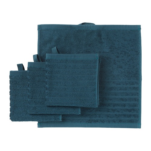 VÅGSJÖN - Bộ khăn 4c 30 x 30cm/Washcloth, dark blue